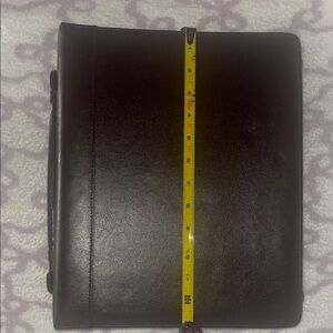 Dark cherry zip around Leather Portfolio